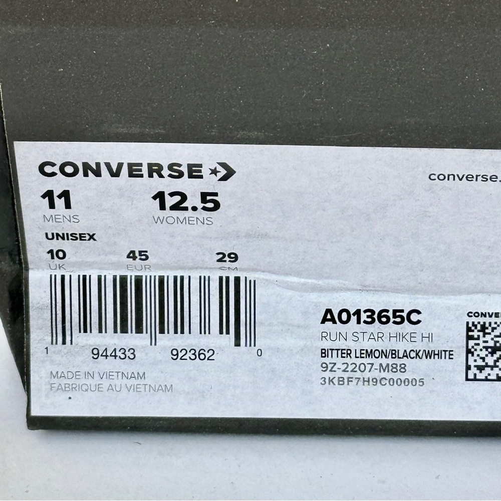 NWT Converse Run Star Hike Platform bitter lemon high top Chuck Taylor sneakers - Picture 12 of 12